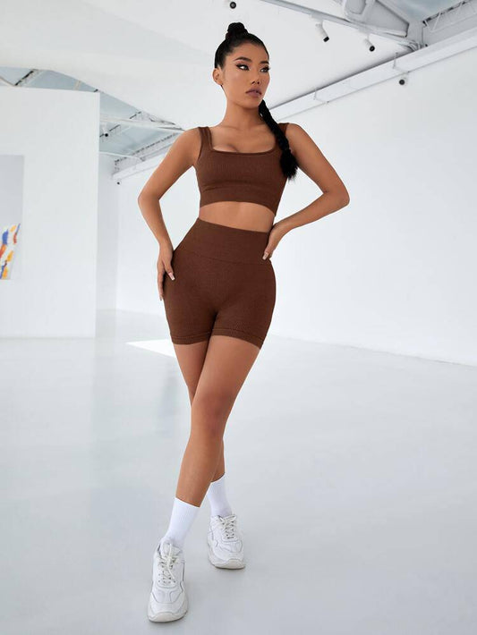 Ribbed Bra-Brown - LussoCA