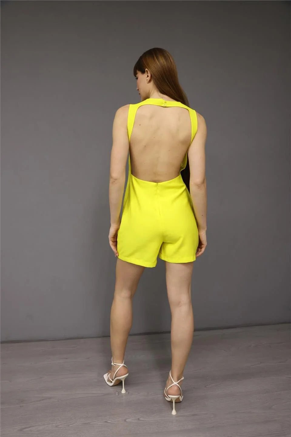 Zesty Chic Backless Playsuits - Lemon - Jumpsuit - LussoCA